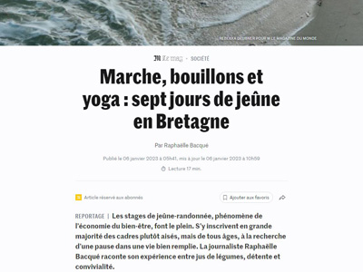 Marche, bouillons et yoga sept jours de jeûne en Bretagne